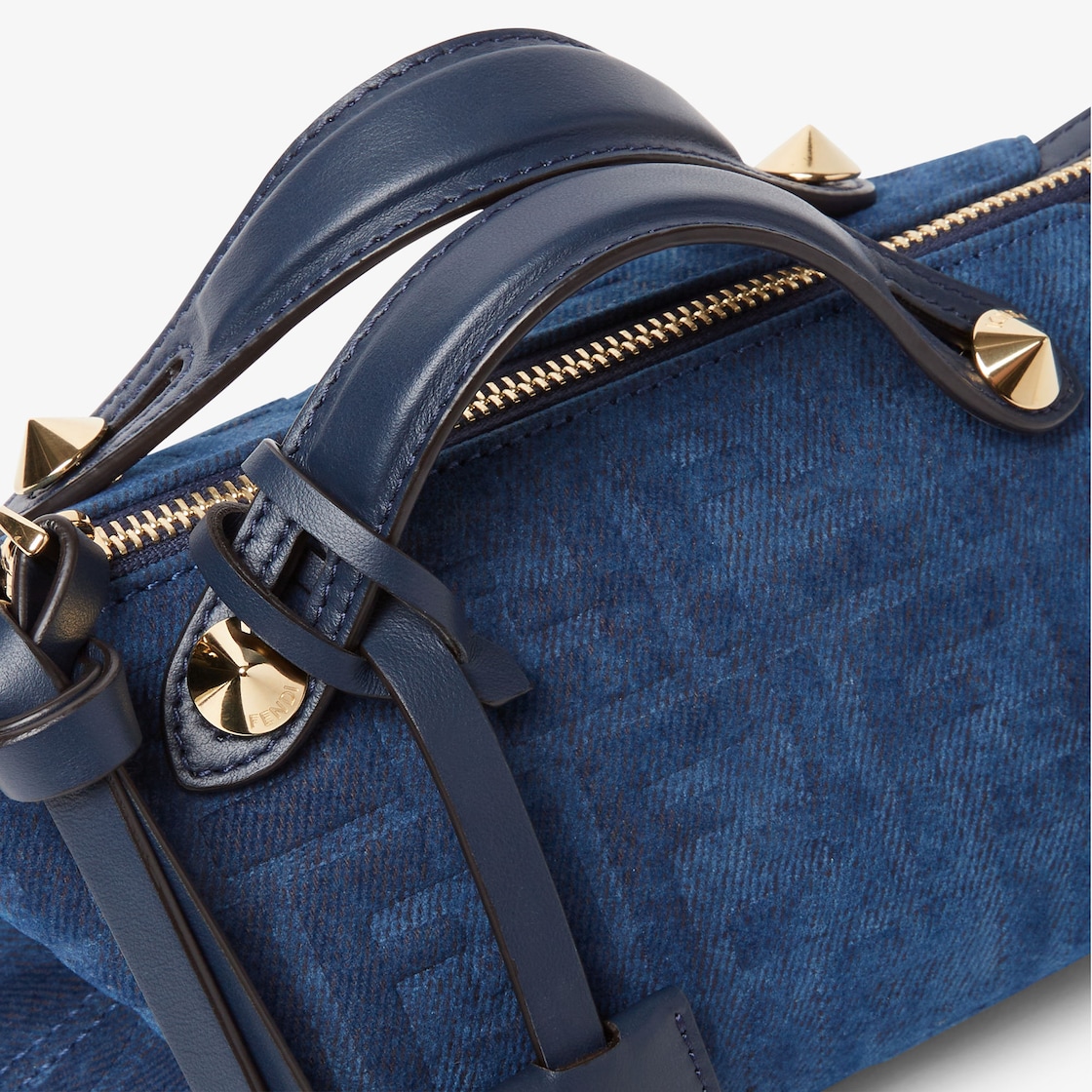 FENDI By The Way Soft Mini Blue FF denim flocked mini-bag - Image 6